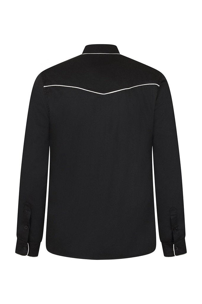 Gothic Long Sleeve Shirt - SHM60019-Banned-Dark Fashion Clothing