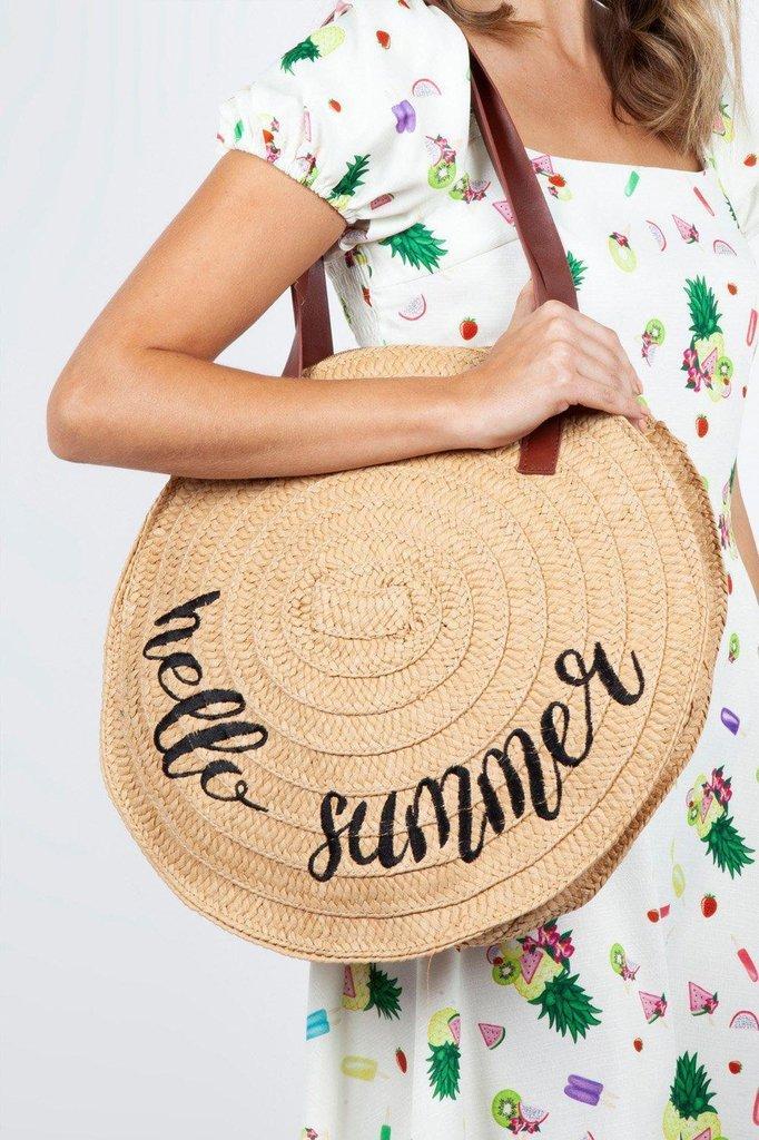 Hello Summer Wicker Bag Beige-Voodoo Vixen-Dark Fashion Clothing