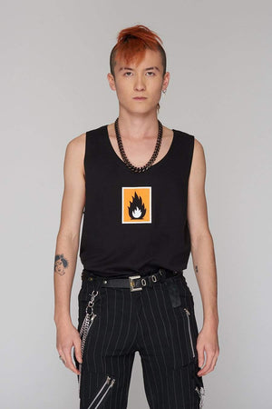 Highly Flammable Vest - Unisex-Long Clothing-Dark Fashion Clothing