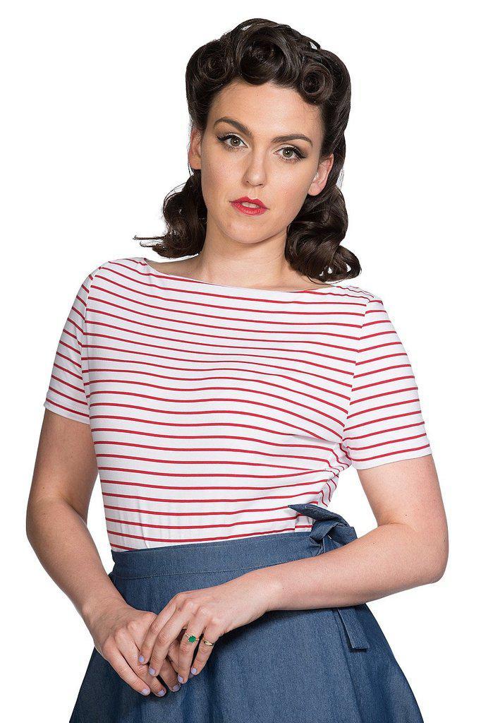 Italy Sail Stripe Top-Banned-Dark Fashion Clothing