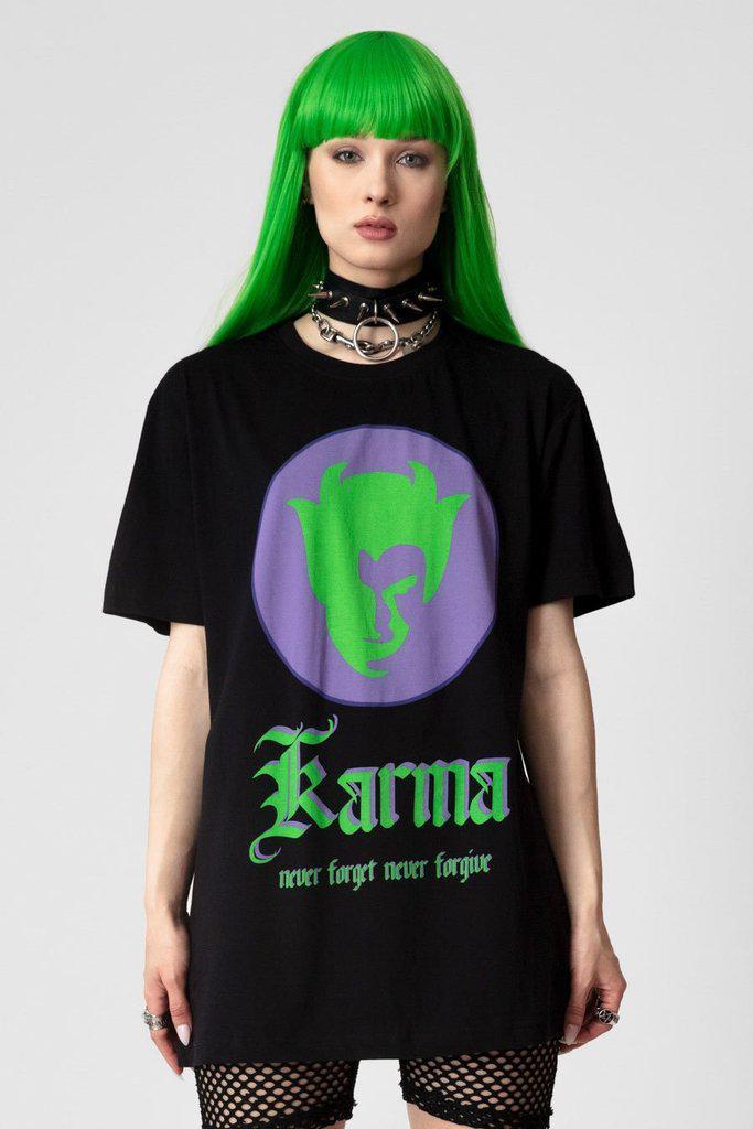 Karma - T-shirt - Unisex-Long Clothing-Dark Fashion Clothing