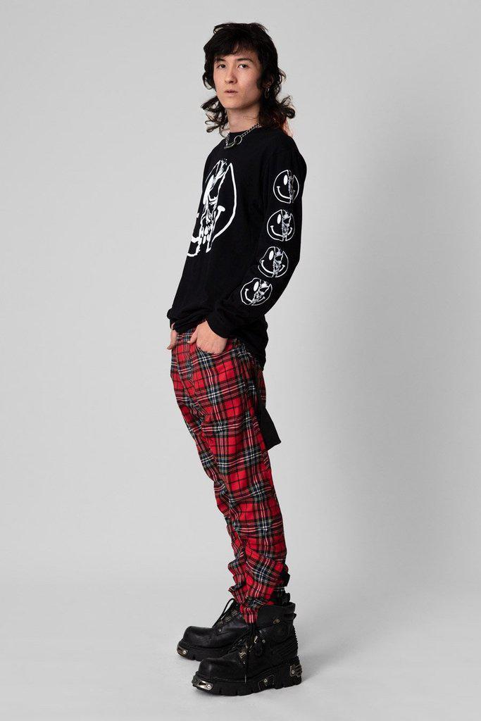 Killer Smiley - Long Sleeve - Unisex-Long Clothing-Dark Fashion Clothing