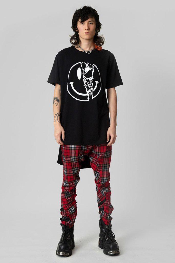 Killer Smiley - T-shirt - Unisex-Long Clothing-Dark Fashion Clothing