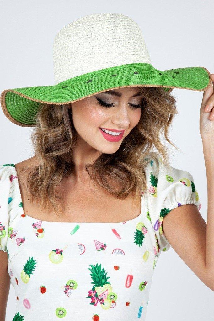 Kiwi Sun Hat-Voodoo Vixen-Dark Fashion Clothing