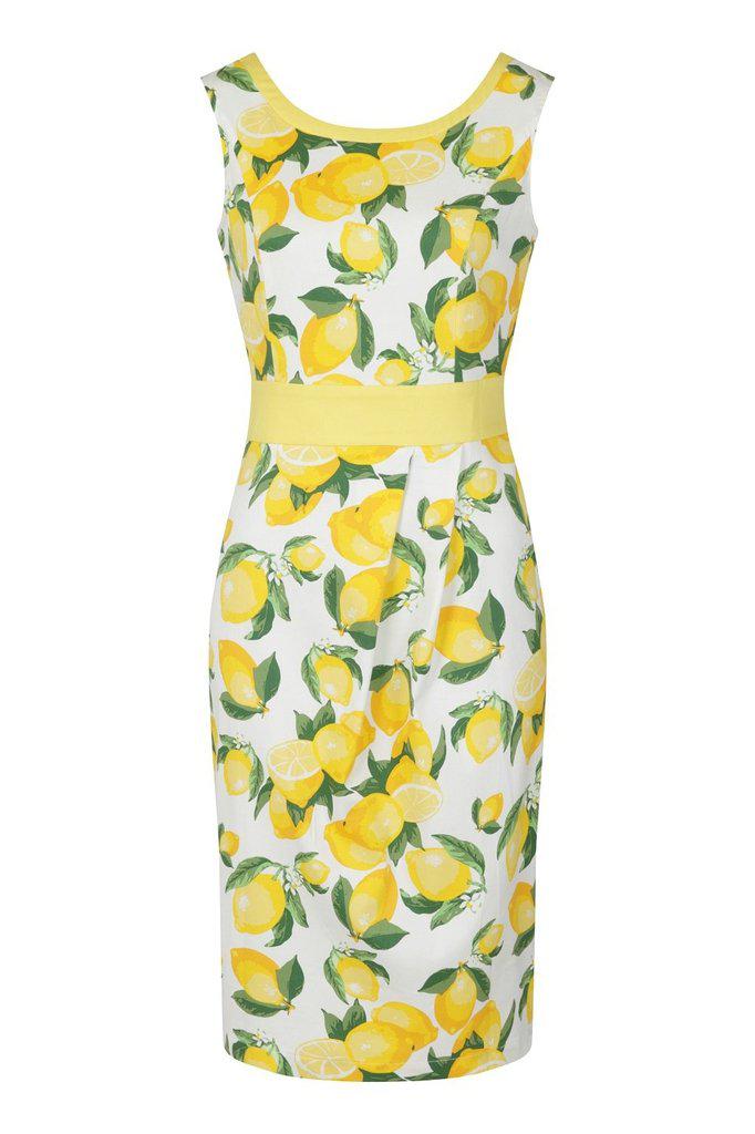 Lemon Pencil Dress-Banned-Dark Fashion Clothing