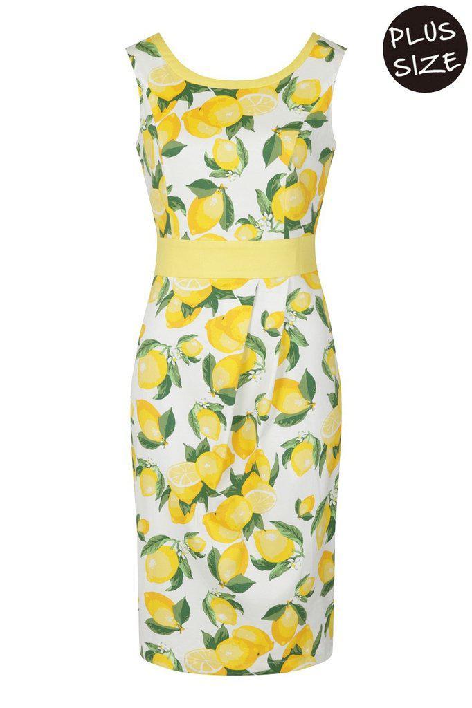 Lemon Pencil Dress-Banned-Dark Fashion Clothing