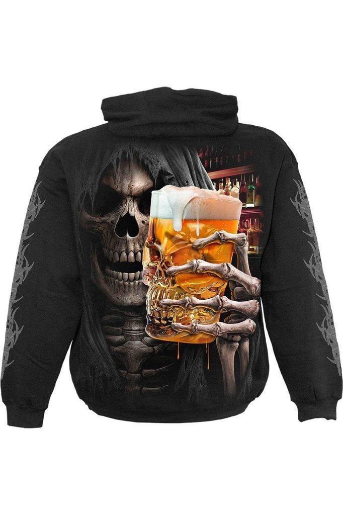 Live Loud - Hoody Black-Spiral-Dark Fashion Clothing