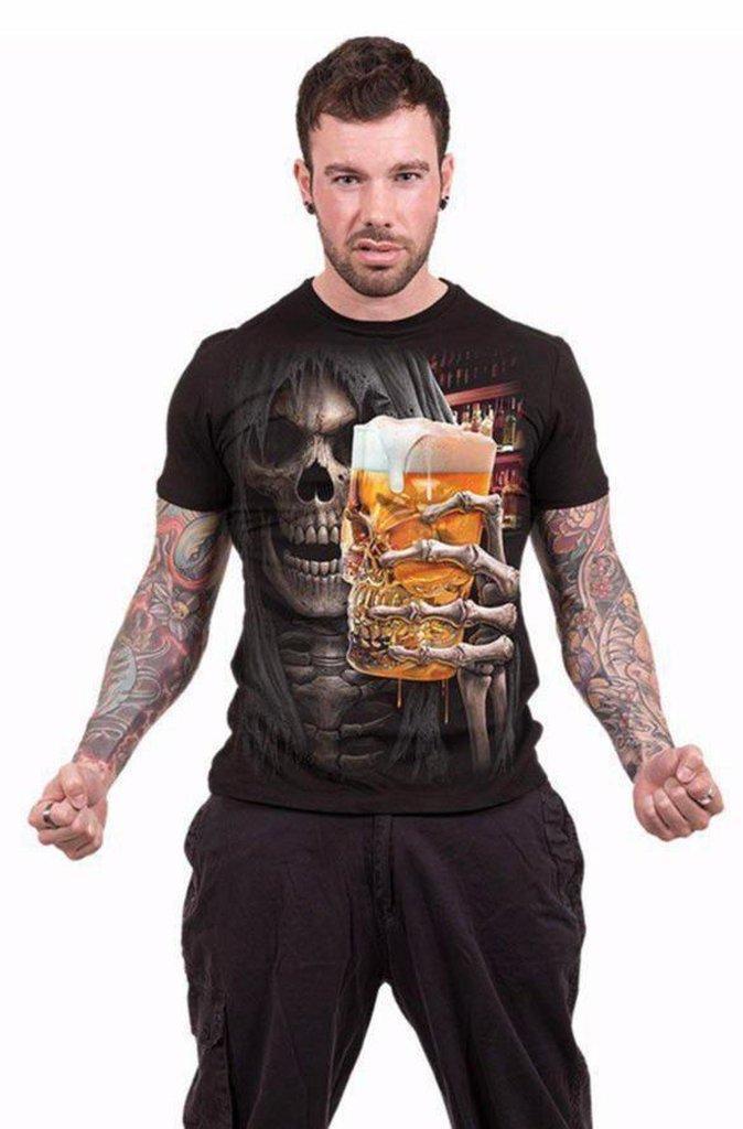 Live Loud - T-Shirt Black-Spiral-Dark Fashion Clothing