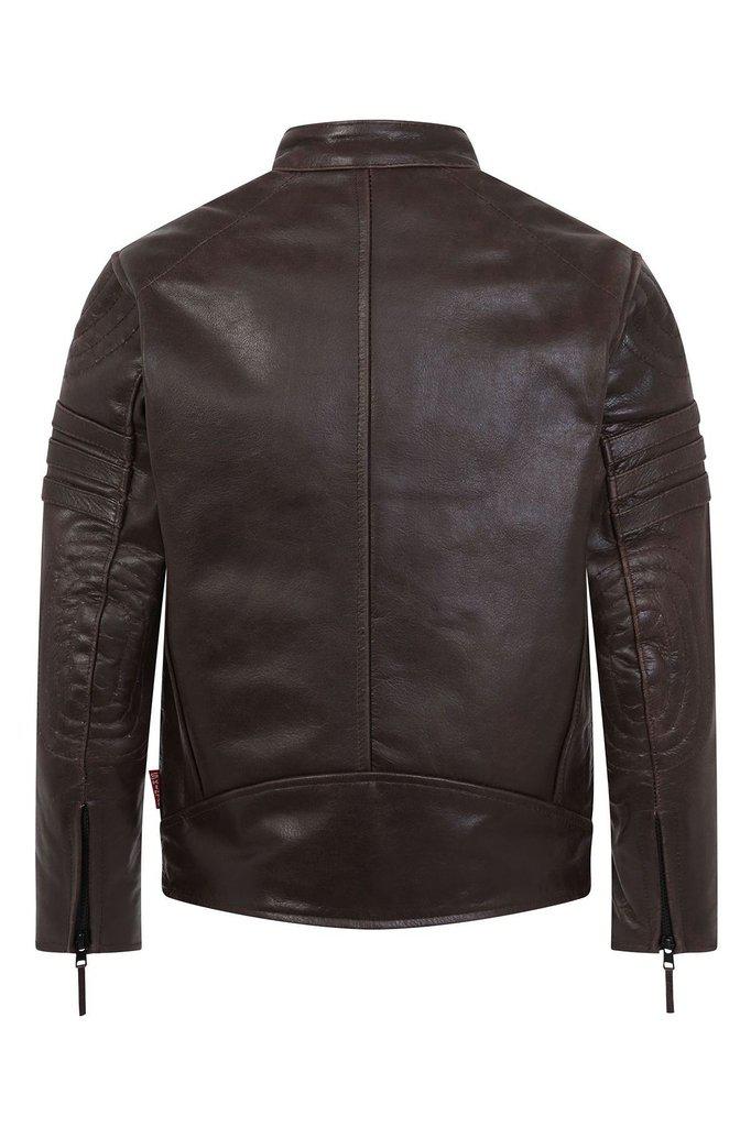 Logan Children's Brown Leather Biker Jacket-Skintan Leather-Dark Fashion Clothing