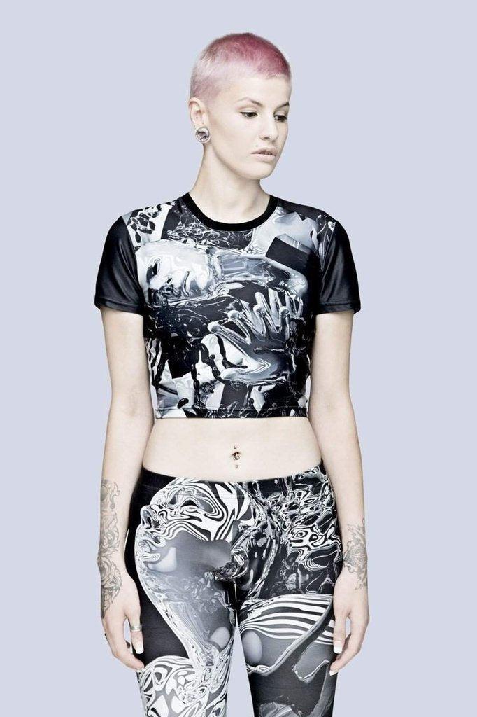 Long x Pussykrew Crop Top-Long Clothing-Dark Fashion Clothing