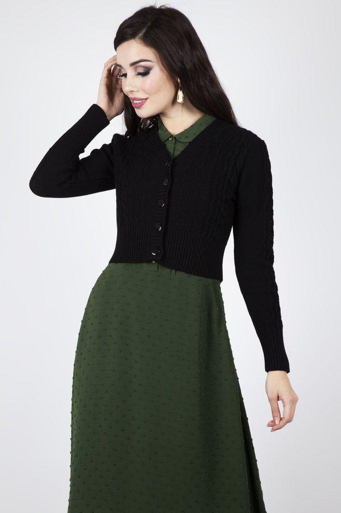 Mabel Cropped Cardigan-Voodoo Vixen-Dark Fashion Clothing