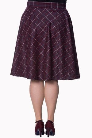 Maddy Flare Skirt-Banned-Dark Fashion Clothing