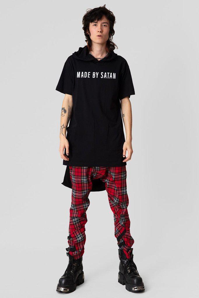 Made By Satan - Hooded T-Shirt - Unisex-Long Clothing-Dark Fashion Clothing