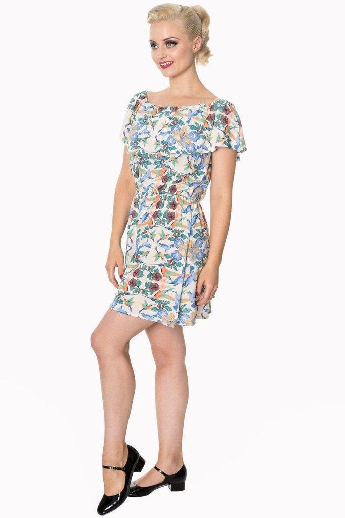 Mandala Off Shoulder Playsuit-Banned-Dark Fashion Clothing