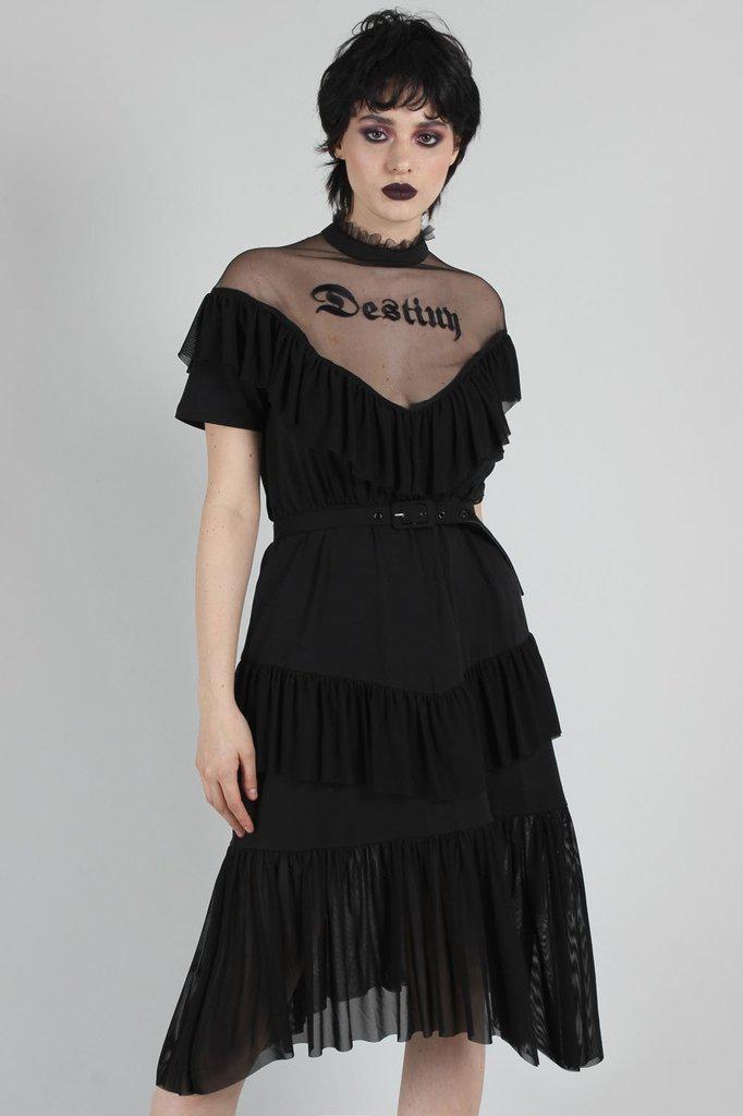 Meet Your Destiny Decadent Frill Dress-Jawbreaker-Dark Fashion Clothing