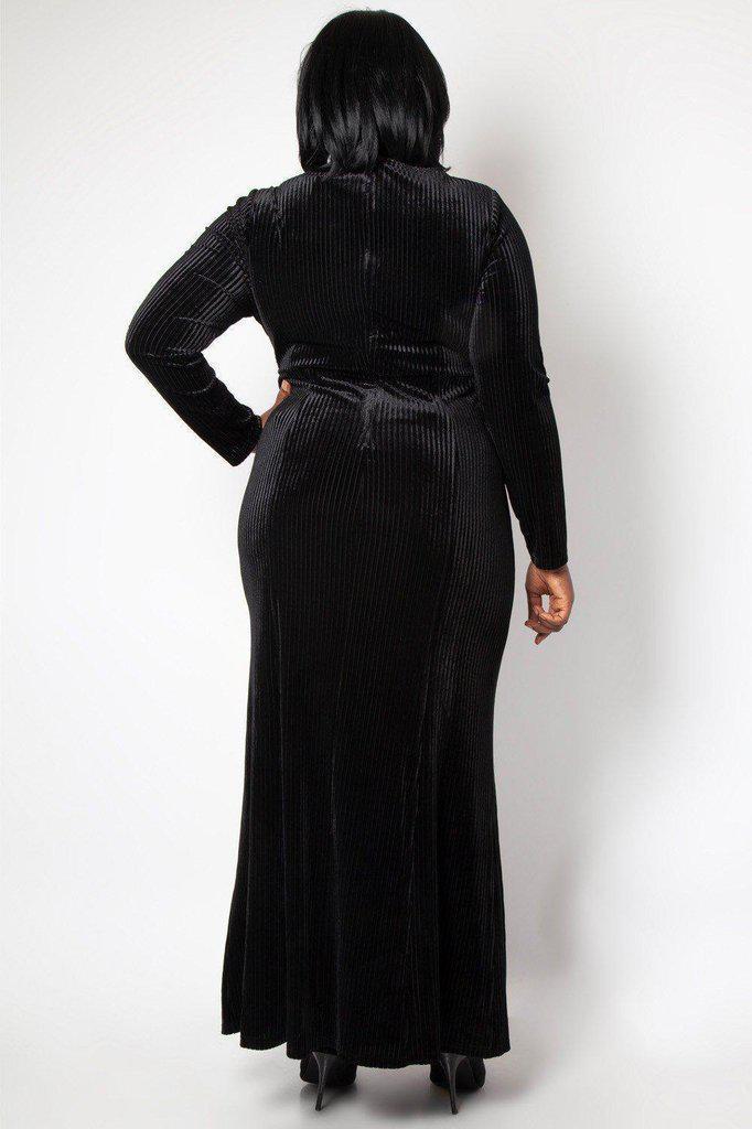 Morticia Black Gown-Voodoo Vixen-Dark Fashion Clothing