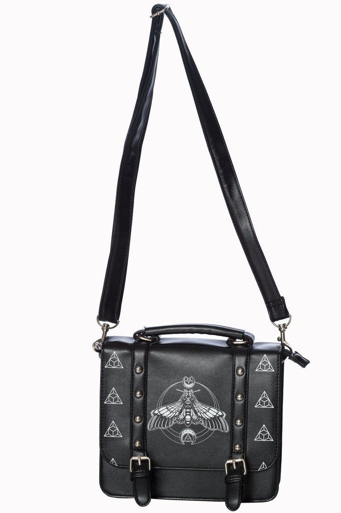 Moth Small Satchel Bag-Banned-Dark Fashion Clothing