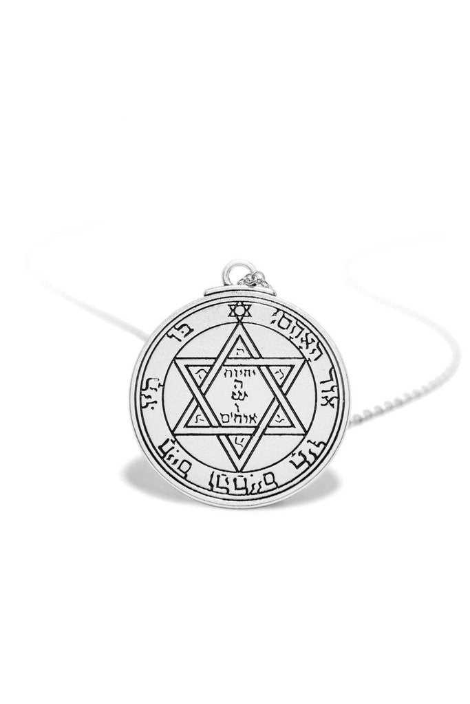 Mysterious Kabbalah David Star Pendant and Necklace - Esther-Dr Faust-Dark Fashion Clothing