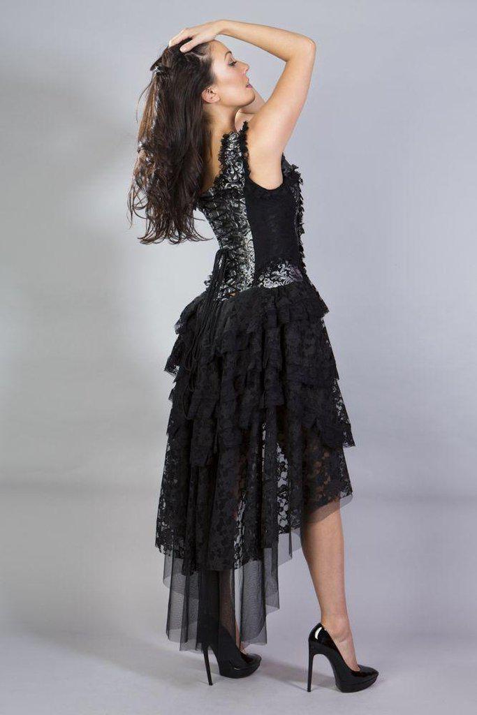 Ophelie Burlesque Corset Dress King Brocade-Burleska-Dark Fashion Clothing