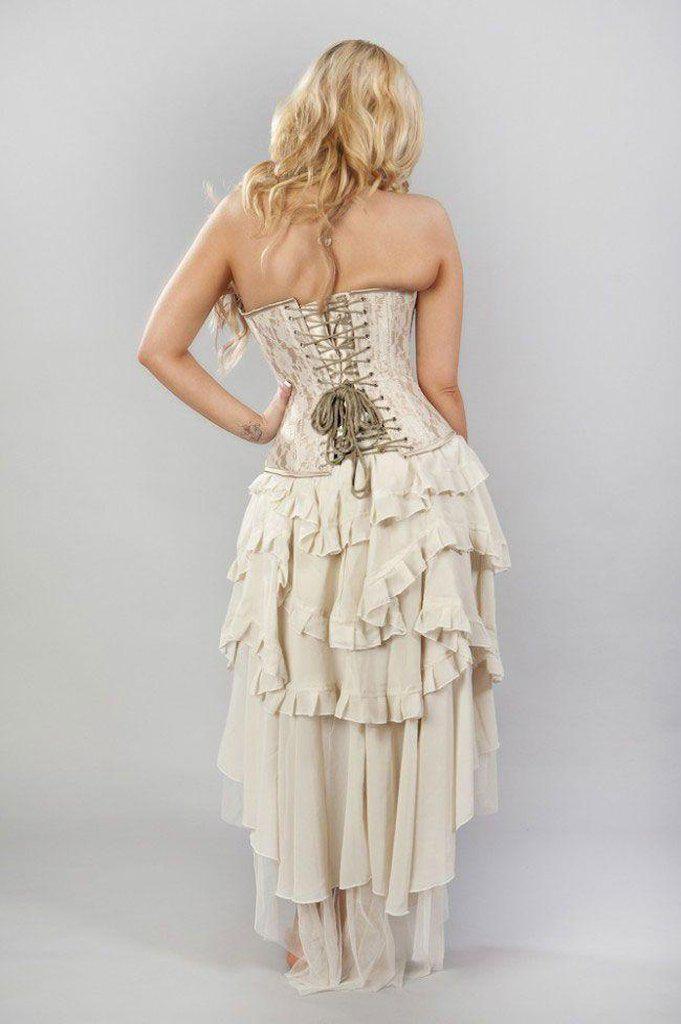 Ophelie Long Burlesque Skirt In Chiffon-Burleska-Dark Fashion Clothing