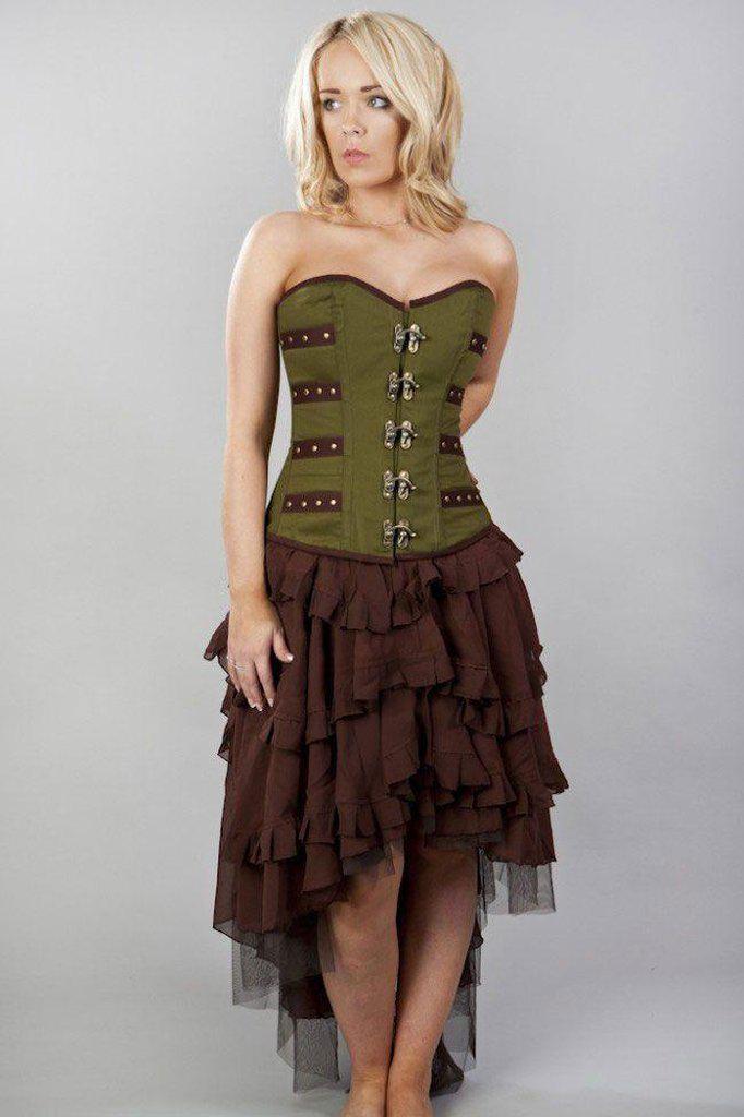 Ophelie Long Burlesque Skirt In Chiffon-Burleska-Dark Fashion Clothing