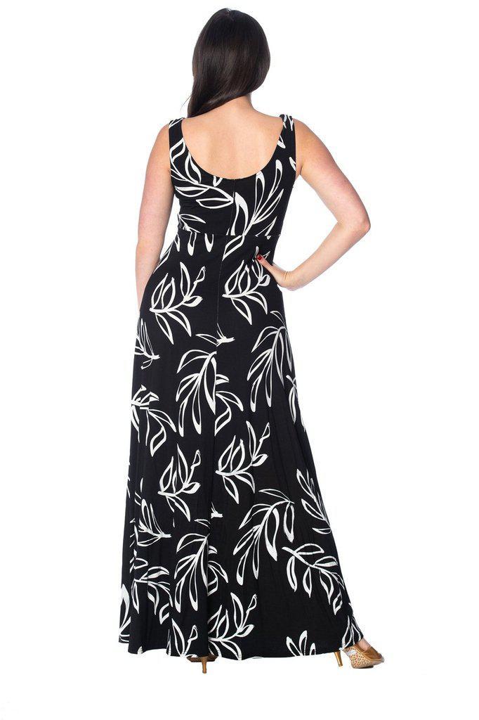 Palm Maxi Length Dress-Banned-Dark Fashion Clothing