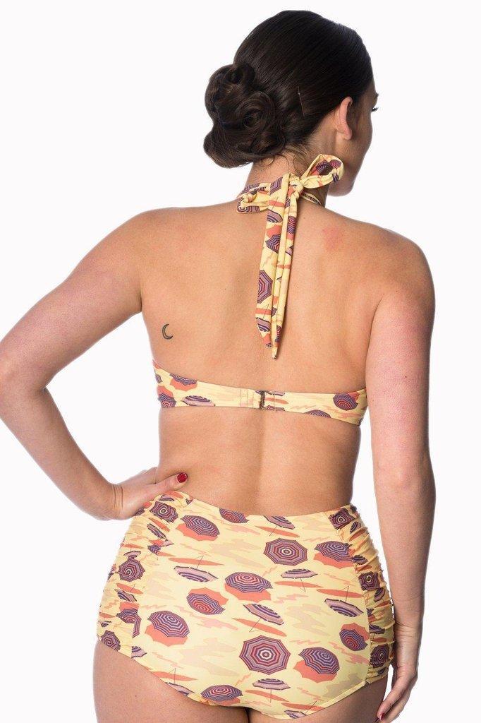 Parasol Built Up Halter Plus Size Bikini Bottoms-Banned-Dark Fashion Clothing