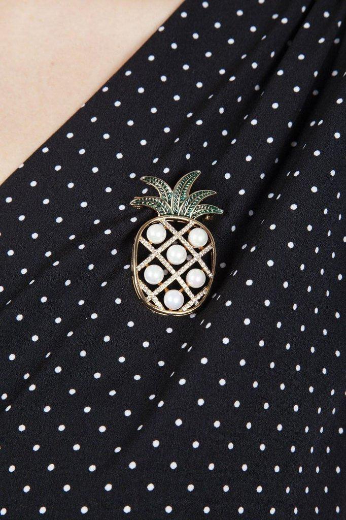 Pineapple Brooch-Voodoo Vixen-Dark Fashion Clothing