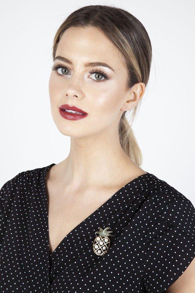 Pineapple Brooch-Voodoo Vixen-Dark Fashion Clothing