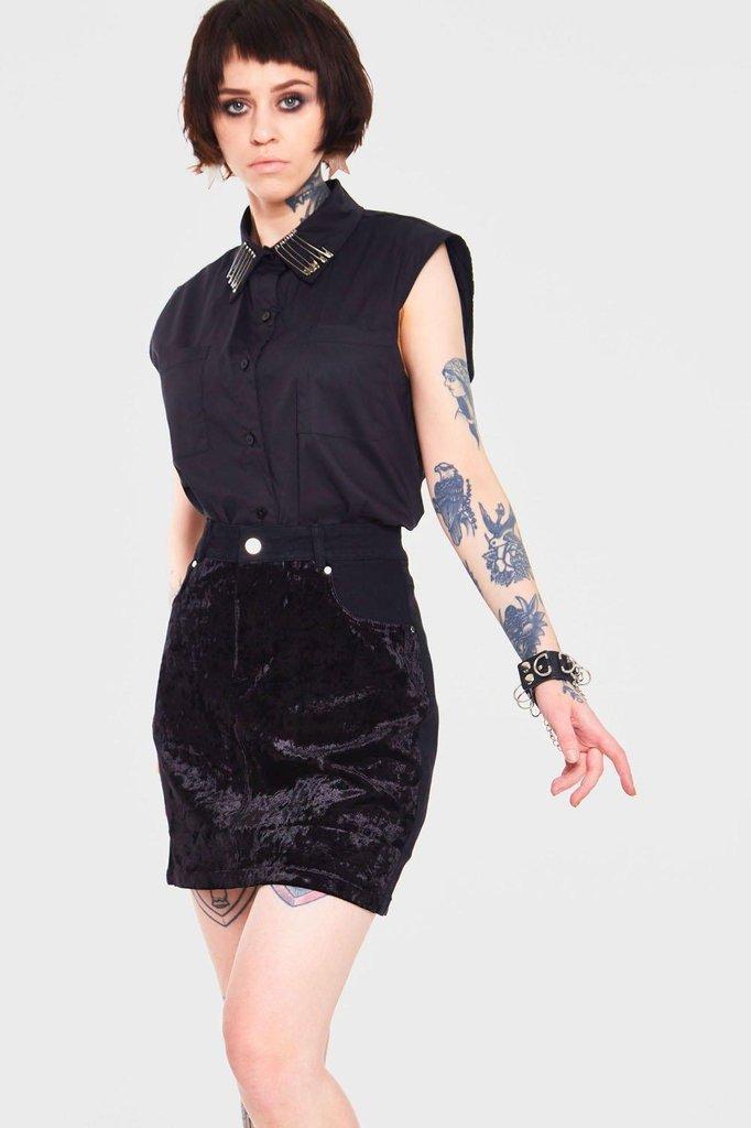 Pins and Needles Sleeveless Shirt-Jawbreaker-Dark Fashion Clothing