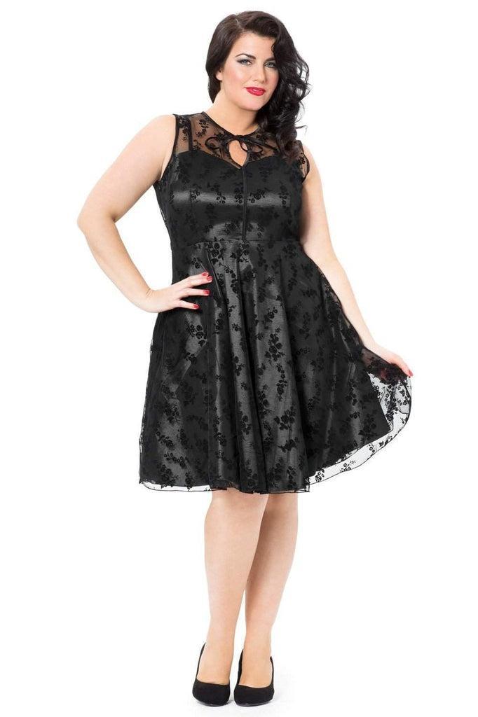 Plus Size Penny Rockabilly Dress-Voodoo Vixen-Dark Fashion Clothing