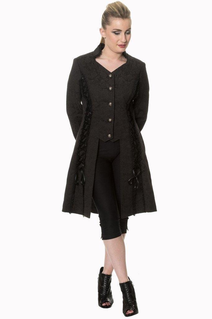 Power Becomes Her Long Line Jacket-Banned-Dark Fashion Clothing