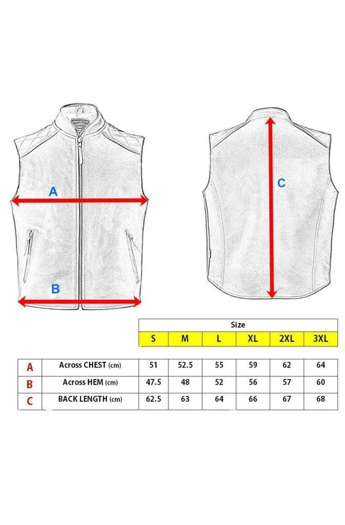 Ranger Leather Motorcycle Waistcoat-Skintan Leather-Dark Fashion Clothing