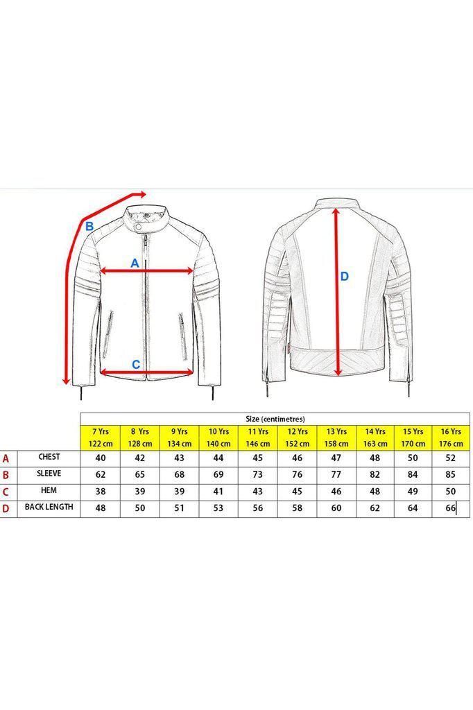 Recon Children’s Black or Tan Leather Biker Jacket-Skintan Leather-Dark Fashion Clothing