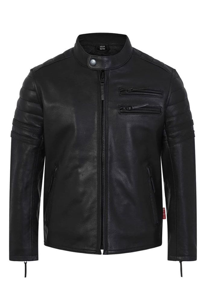 Renegade Children’s Black Leather Biker Jacket-Skintan Leather-Dark Fashion Clothing