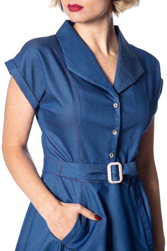 Seaside Diner 50s Dress-Banned-Dark Fashion Clothing