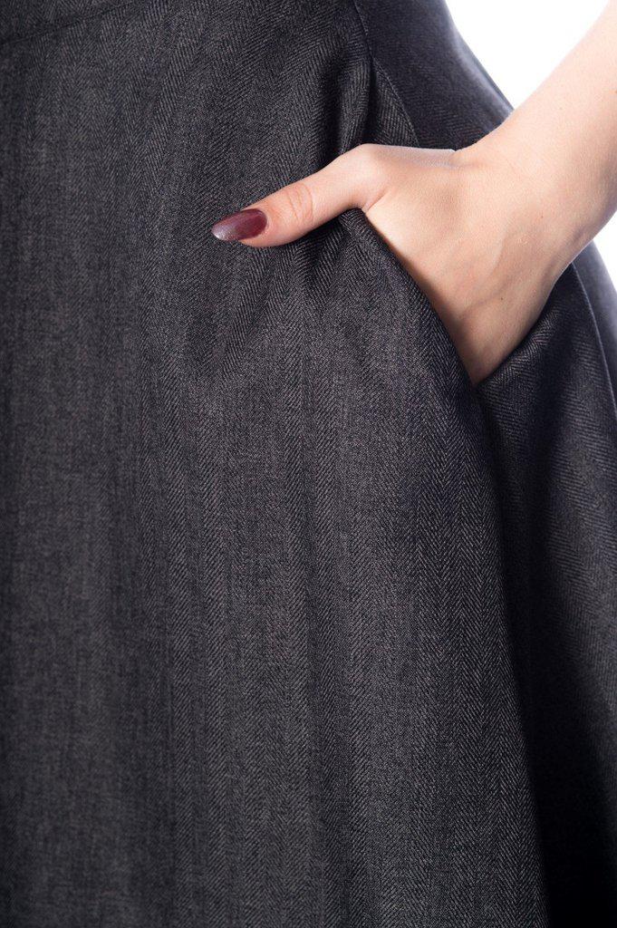 Secretary Flare Skirt-Banned-Dark Fashion Clothing