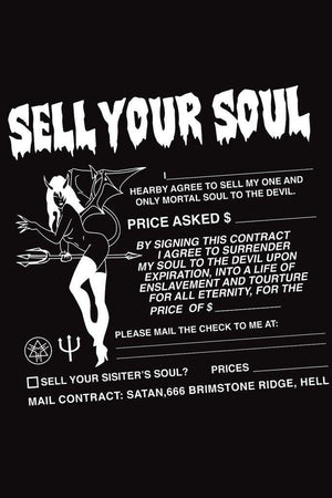 Sell Your Soul Oversize T-Shirt - Unisex-Long Clothing-Dark Fashion Clothing