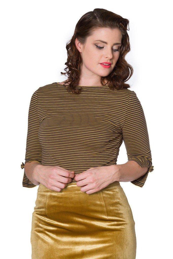 Simply Stripe Top-Banned-Dark Fashion Clothing
