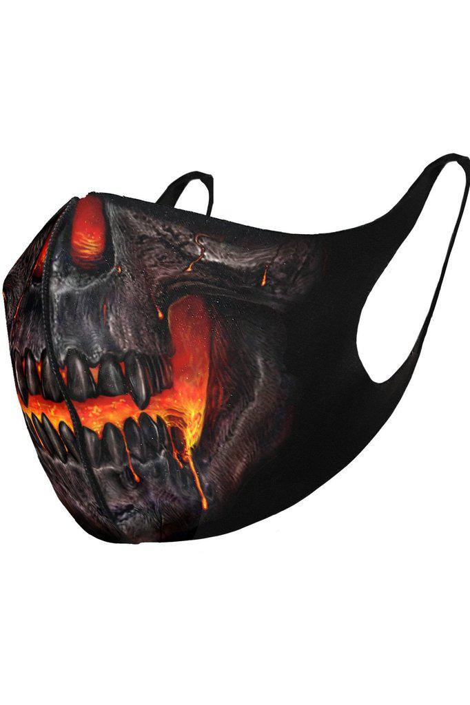 Skull Lava - Protective Face Masks-Spiral-Dark Fashion Clothing