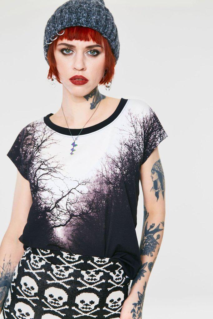 Spooky Woods Baggy Top-Jawbreaker-Dark Fashion Clothing