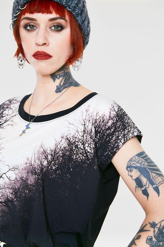 Spooky Woods Baggy Top-Jawbreaker-Dark Fashion Clothing
