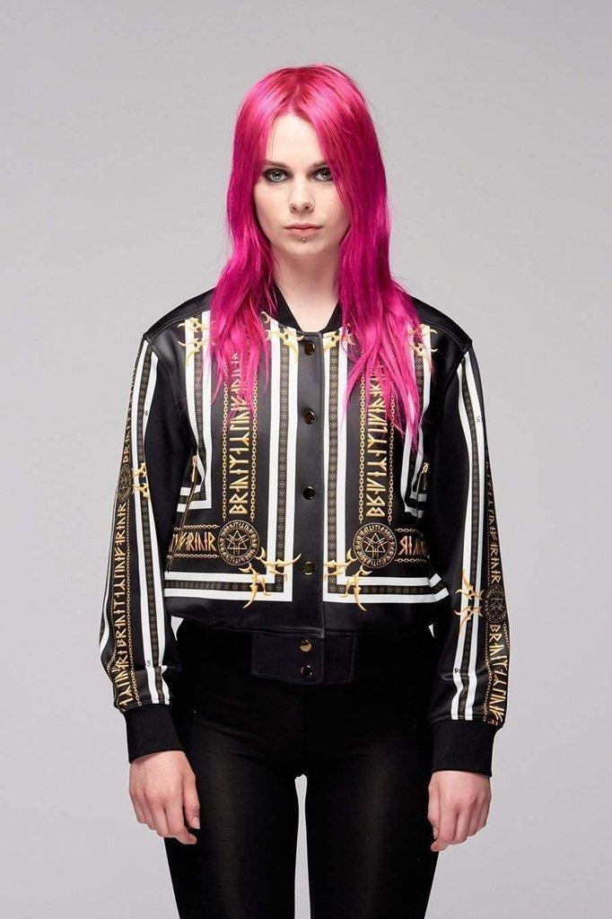 Stay Gold Cropped Jacket-Long Clothing-Dark Fashion Clothing