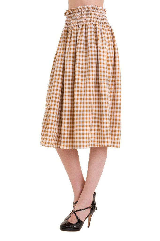 Summer Breeze Smocking Skirt-Banned-Dark Fashion Clothing