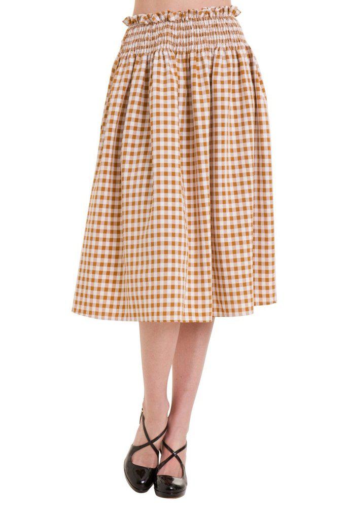 Summer Breeze Smocking Skirt-Banned-Dark Fashion Clothing