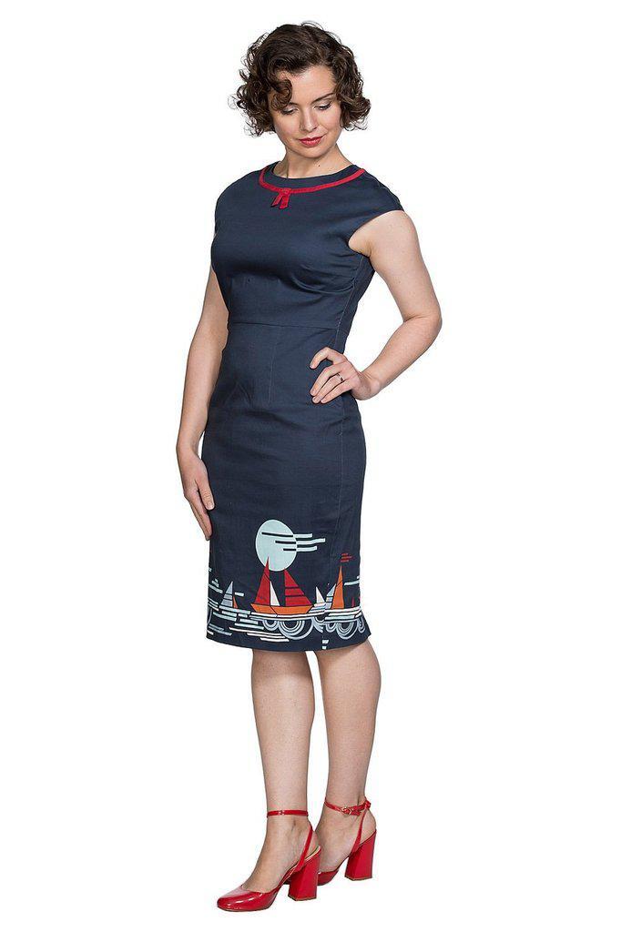 Summer Sail Pencil Dress-Banned-Dark Fashion Clothing