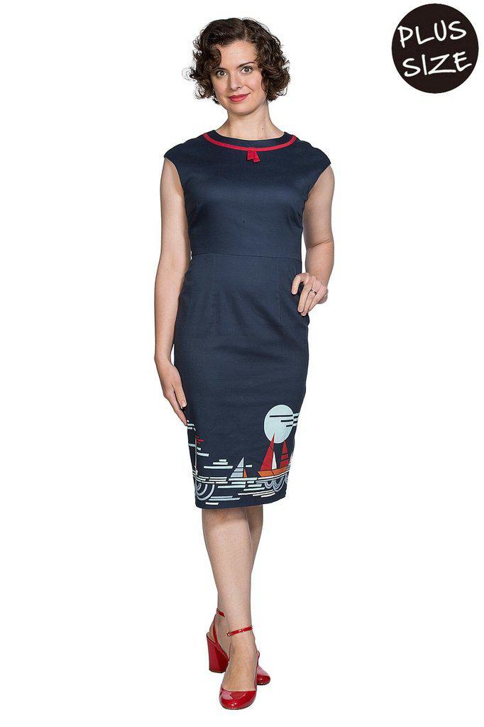 Summer Sail Pencil Dress-Banned-Dark Fashion Clothing