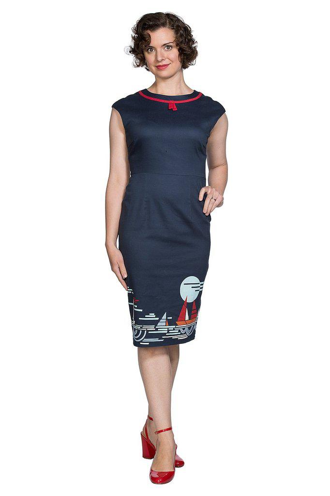 Summer Sail Pencil Dress-Banned-Dark Fashion Clothing