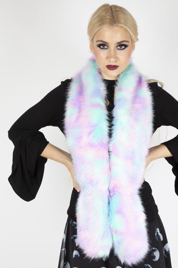 Sweet Enough Faux Fur Stole-Jawbreaker-Dark Fashion Clothing