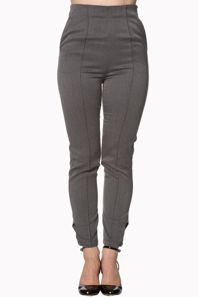 Tempting Fate Highwaist Trouser-Banned-Dark Fashion Clothing